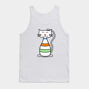 Red Nose Cat Tank Top